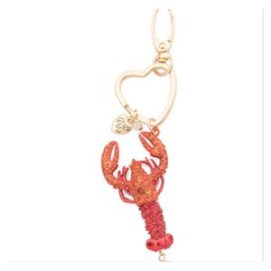 Betsey Johnson Friends Crystal Lobster Key fob Bag Charm!
